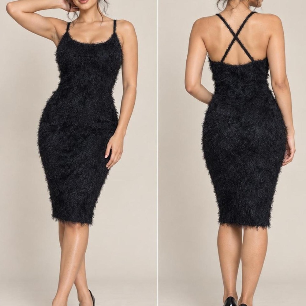 Plush Bodycon Dress HERA Collection Y2K Indie Sleaze Grunge Witchy Glam